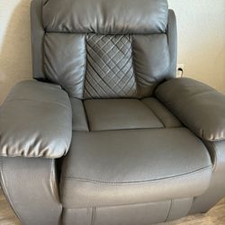 Grey Recliner USB couches 