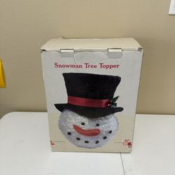 Vintage Cracker Barrel Snowman Tree Topper