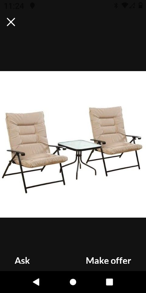 Folding Patio Chairs Foldable Patio Chairs Brand New Patio Set Camping Chairs Outdoor Chairs Portable Chairs Brand New Patio Set 🆕🚚