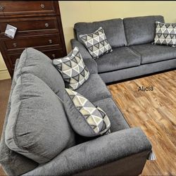 AP🎉 Gray Sofa& Loveseat// Fast Delivery & Financing Available 