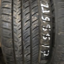 2 Tires 215.55.17 Advanta 90 % Tread Dot 3824