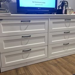 6-drawer white dresser 