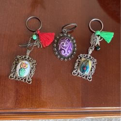 Ceramic Metal Handbag Keycahins