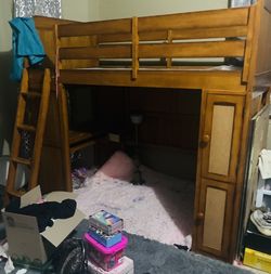 Solid Wood Loft Twin Bed