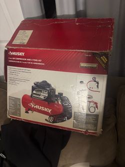 Husky 2 Gallon Electric Air Compressor 100 PSI 120V + Hose/Attachments