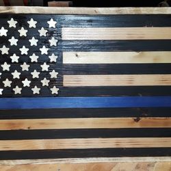Handmade real wood flags