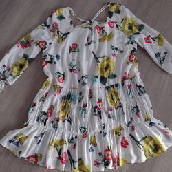 Very Cute Floral Dress With Lining,Size Medium, Spacious, Could Probably Fit Large Too.