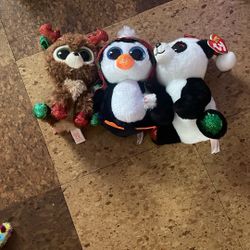 3 Christmas Beanie Boos