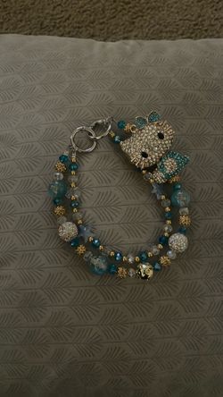 Hello Kitty Rhinestone Beaded Bracelet