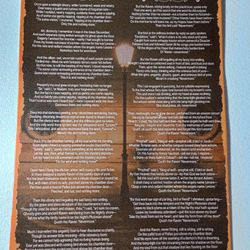 Metal Sign Edgar Allan Poe The Raven Poem Classic Wall Art Room Aesthetic