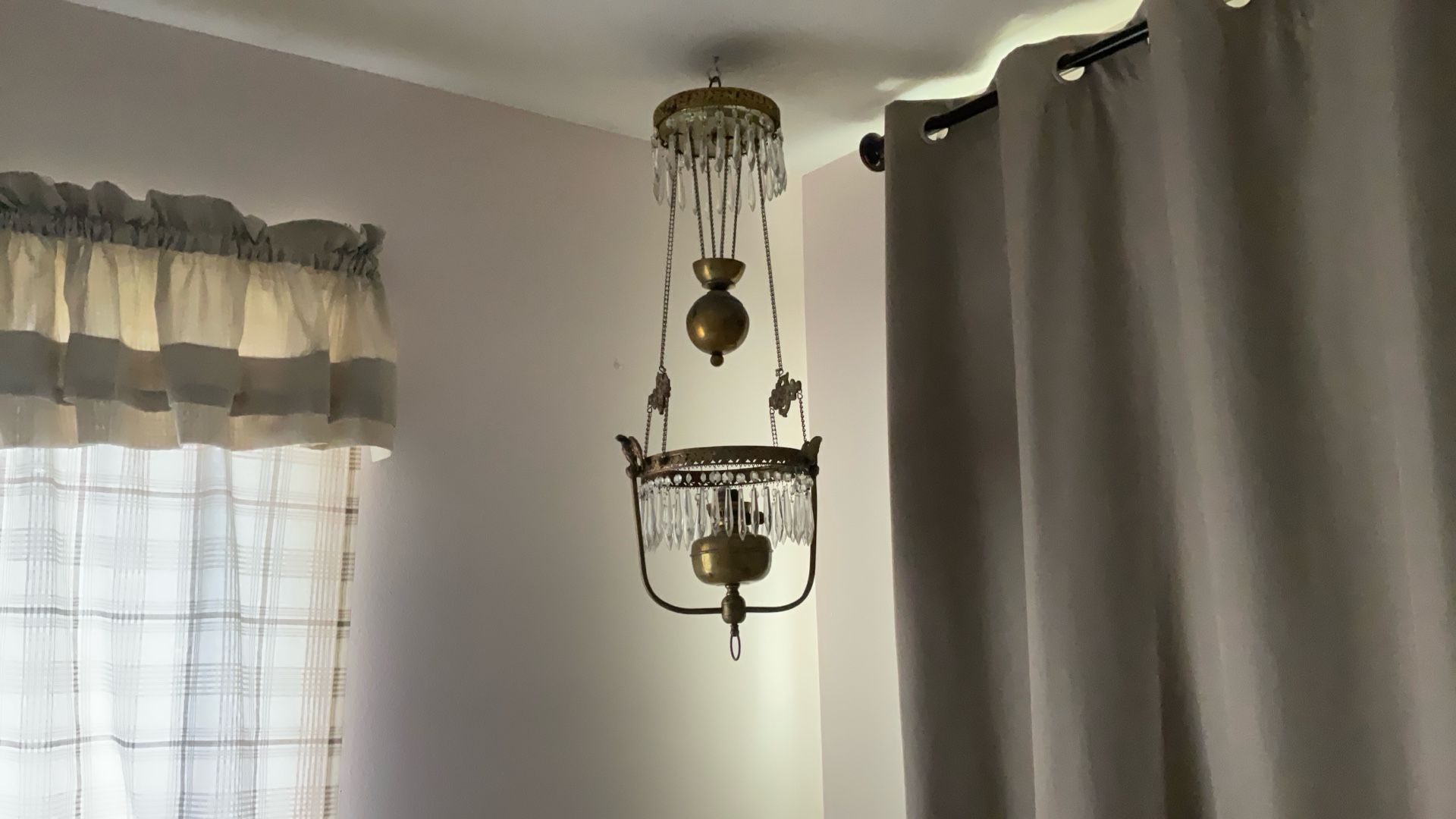 Antique Oil burning Hanging Lamp