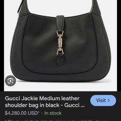 GUCCI Black Leather Jackie Bag