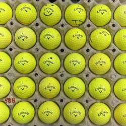 30 Callaway Yellow Golf Balls Mixed Grade Lot B48