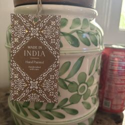 Storage Kitchen Jar - Hand Painted 