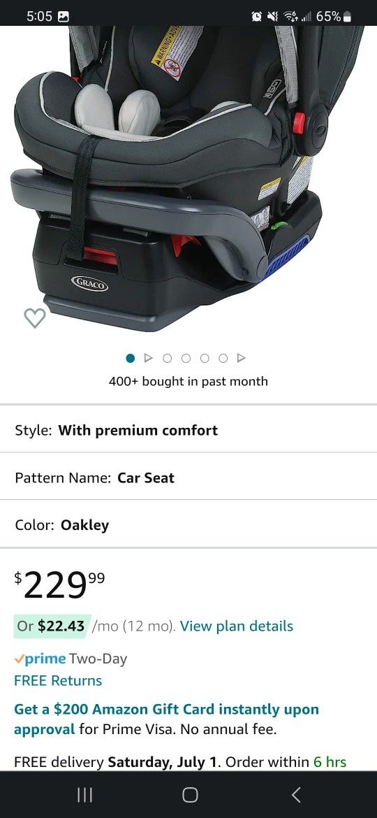 Graco Snugfit Snuglock Car Seat