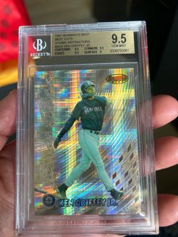 1997 Bowman's Best Best Cuts Ken Griffey Jr #BC6 Atomic Refractor BGS 9.5 Gem MT