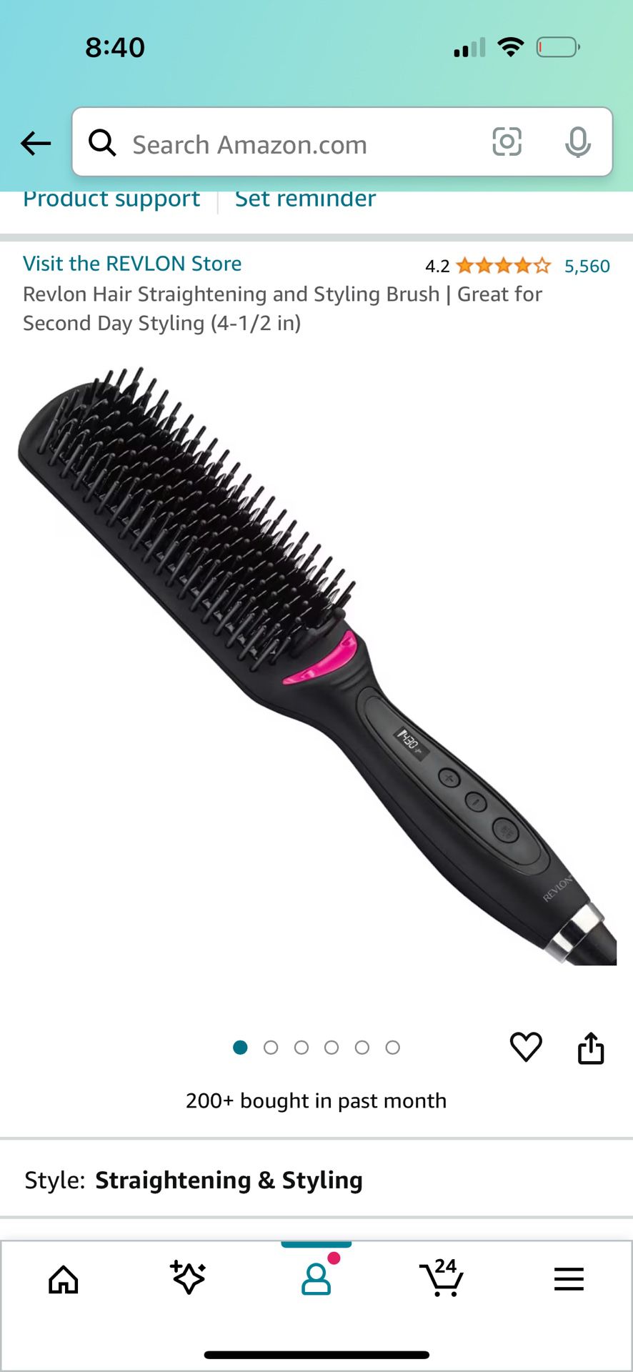   Hair Straightening Brush