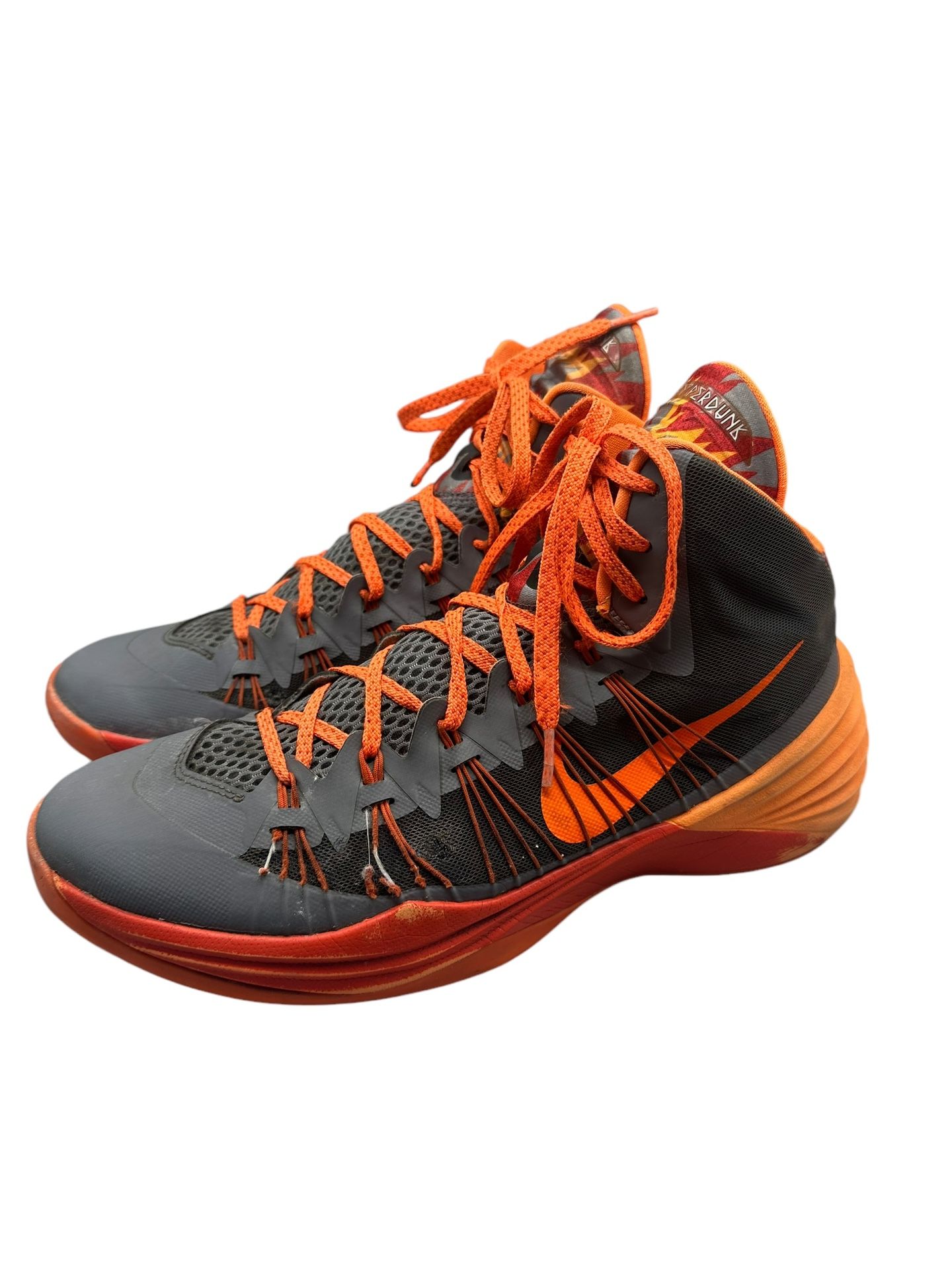 Nike Hyperdunk 2013 Cool Gray Vibrant Orange Size 12