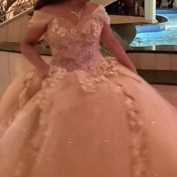 Quince Dress Rose Pink With Gold 