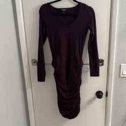 Express Women’s Long Sleep Purple Dress