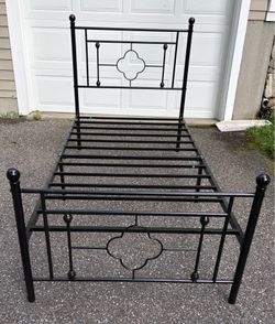 Steel Platform Twin Size Bed Frame with Headboard and Footboard