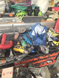 Buffers, polishers variable speed, grinders, drills.
Circular saw ,more