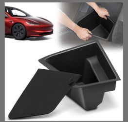 Tesla Trunk Side Organizer Storage Box With Lids Fit For Tesla Model 3 Accessories 2021 2022 2023 TPE Rear Trunk Storage Bins Flocking Waterproof Odor