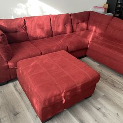 Big Red Corner Couch - Great Condition