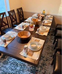 8-Seater Dining Table Set with 8 Chairs – Good Condition