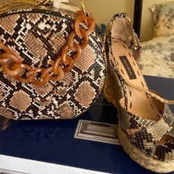 Snake Skin Purse N Wedges