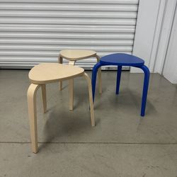Three IKEA Stools - KYRRE