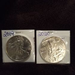 Real Pair Of Silver Coins