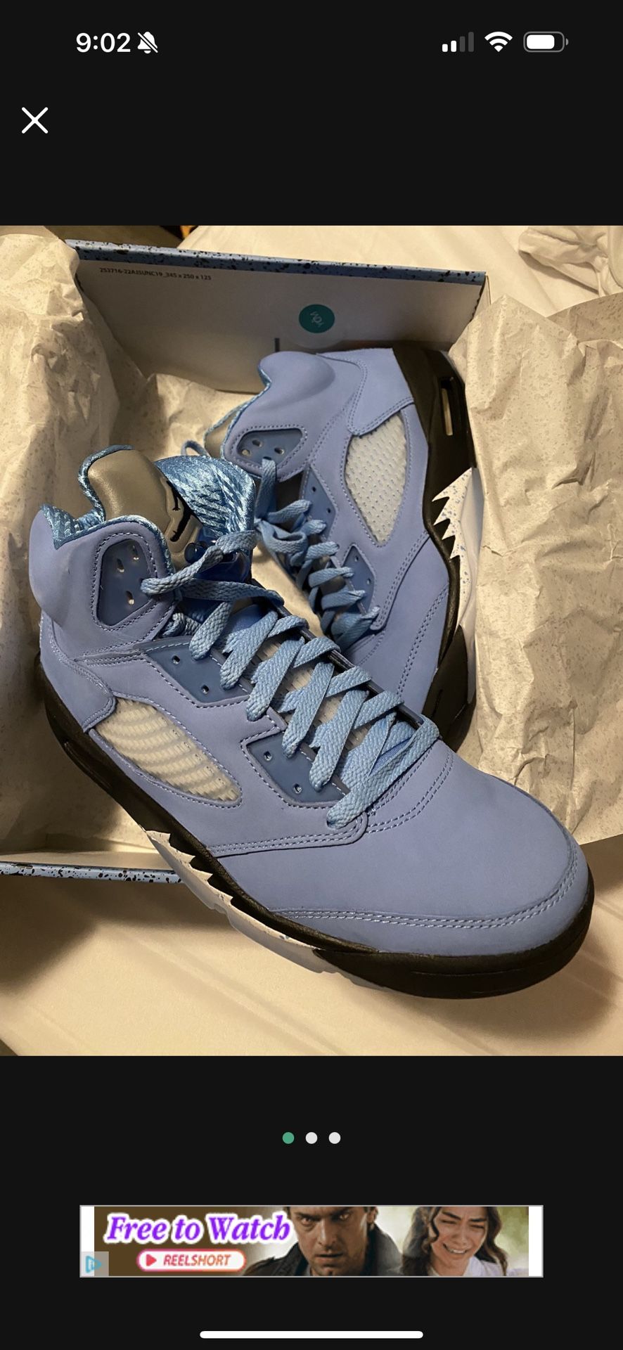 Jordan 5 Unc Size 10