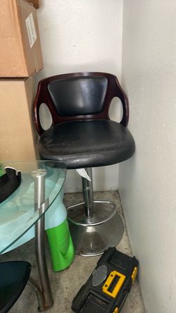 Adjustable Bar Stool with Wood Back
