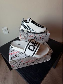 Shoes and slides dolce gabbana white brand new