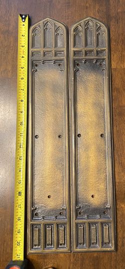 21” Bronze Gothic Church Door Pull Plate