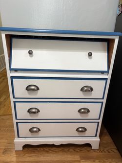 Painted Secretary Desk Dresser with Drawers