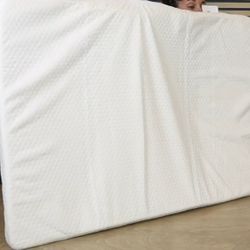 Memory Foam Pack N Play Matress Toper With Water Resistant Quilted Foam Protector 