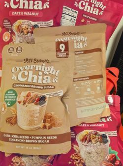180 Snacks Overnight Chia Cinnamon Brown Sugar 16 oz - Bag or Bulk
