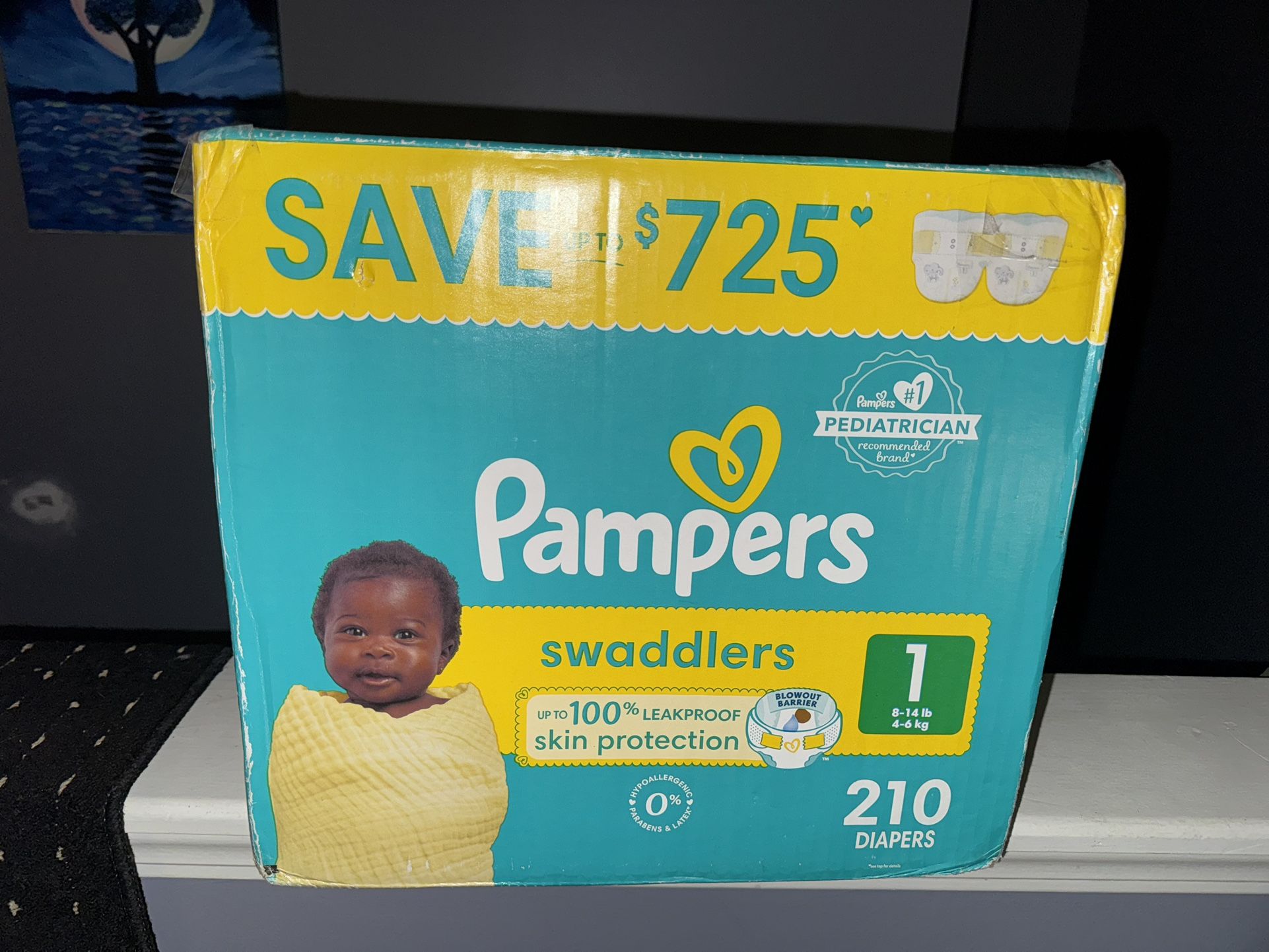 pampers size 1 (210 count)