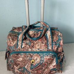 Olympia  Deluxe Fashion Rolling Overnighter Tote 