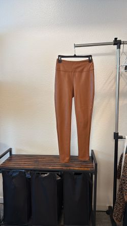 Caramel Faux Leather Pants 