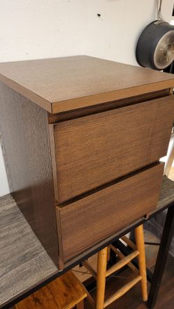 Small 2-Drawer Wood Nightstand,  end table