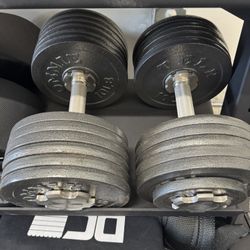 Pépin Adjustable Dumbbells – 240 lbs Weight Plates Included!