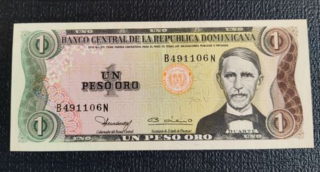 Collectable Un Peso Oro Dominican Republic 1980 UNC