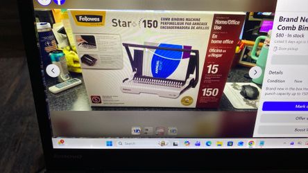 Fellowes Star+ 150 Comb Binding Machine - Home & Office - New