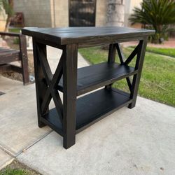 Rustic X Coffee Bar Or Entrance Table