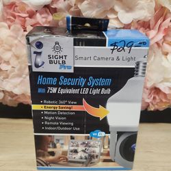 
SIGHT BULB
Motion Detecting 360-Degree Indoor/Outdoor Wi-Fi Home Security Camera with Light