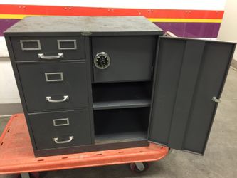 Cole steel sale cabinet with safe