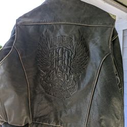 Leather Jacket men brown medium